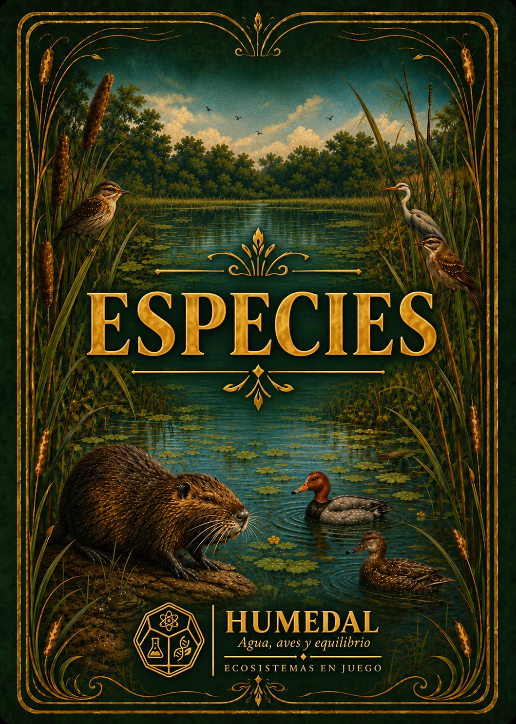 Reverso artístico de las cartas de especies